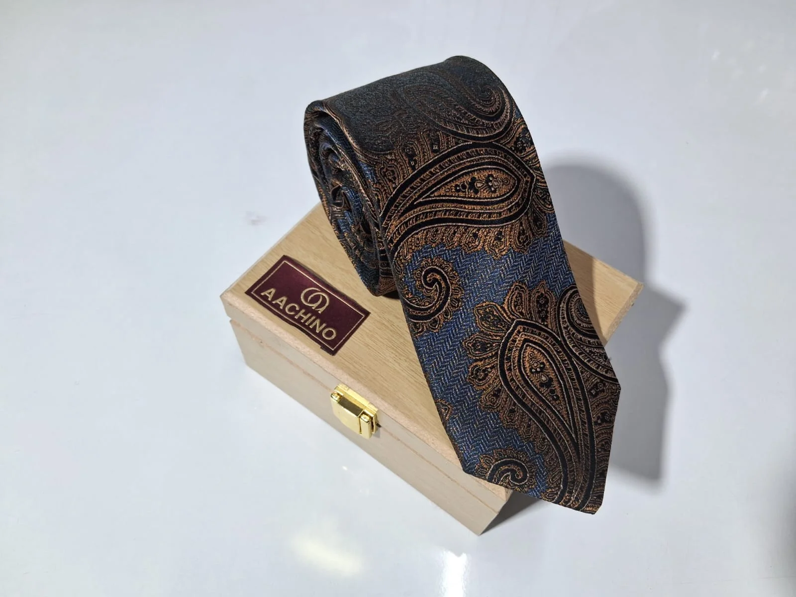 Woven silk two side open ties